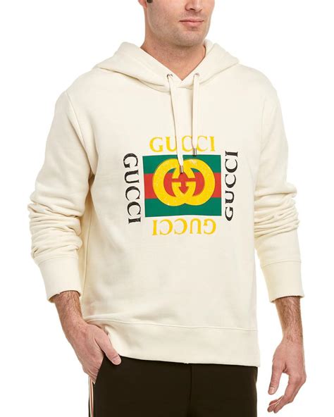 gucci tile hoodie|white Gucci logo hoodie men.